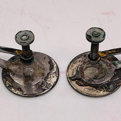 Vintage Earring made from coins, clip-ons