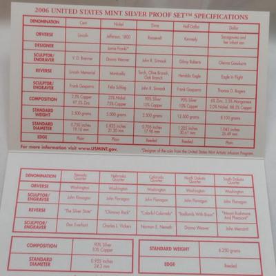 2006 U. S. Mint Silver Proof Coin Set (#175)