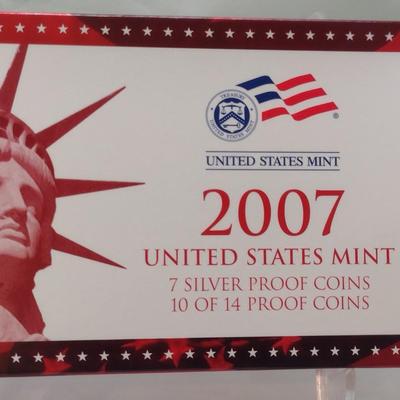 2007 U. S. Mint Silver Proof Coin Set (#176)