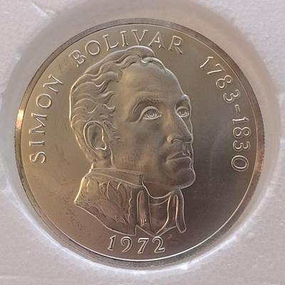 1972 Panama 20 Balboas 2000 Grain Sterling Silver .925 Coin Franklin Mint (#191)