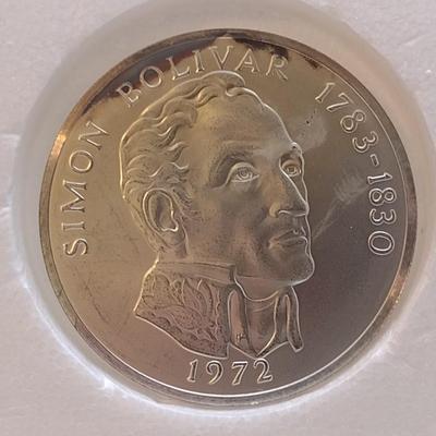 1972 Panama 20 Balboas 2000 Grain Sterling Silver .925 Coin Franklin Mint (#192)