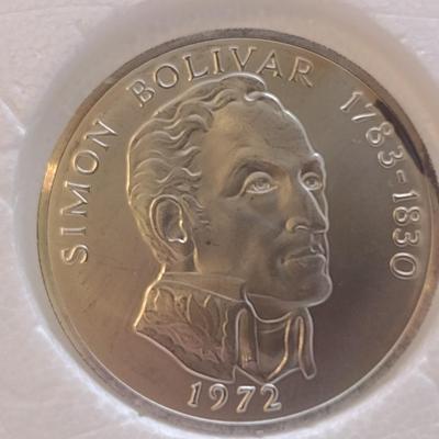 1972 Panama 20 Balboas 2000 Grain Sterling Silver .925 Coin Franklin Mint (#193)