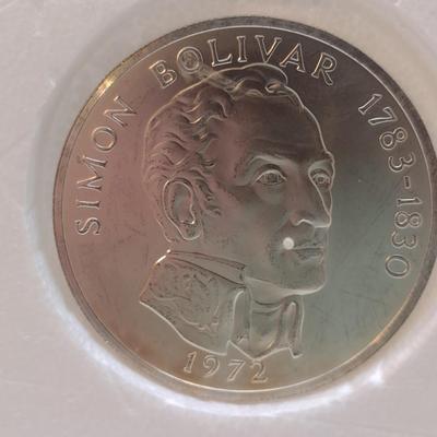 1972 Panama 20 Balboas 2000 Grain Sterling Silver .925 Coin Franklin Mint (#196)