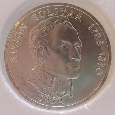 1972 Panama 20 Balboas 2000 Grain Sterling Silver .925 Coin Franklin Mint (#198)