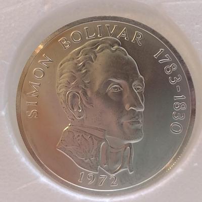 1972 Panama 20 Balboas 2000 Grain Sterling Silver .925 Coin Franklin Mint (#200)