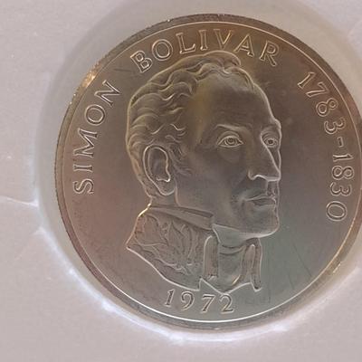 1972 Panama 20 Balboas 2000 Grain Sterling Silver .925 Coin Franklin Mint (#201)
