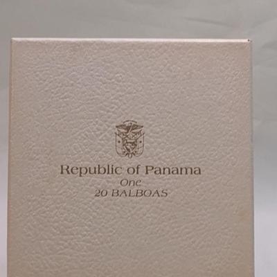 1973 Panama 20 Balboas 2000 Grain Sterling Silver .925 Coin Franklin Mint (#204)
