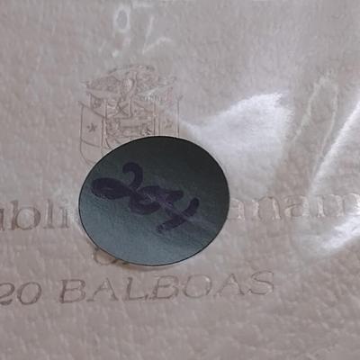 1973 Panama 20 Balboas 2000 Grain Sterling Silver .925 Coin Franklin Mint (#204)