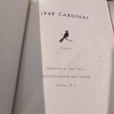 1940's 1950's The Cardinal Yearbooks Newton NC