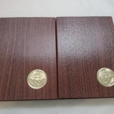 Set of Two 1972 U. S. Mint Eisenhower Proof Coin Brown Box (#223)