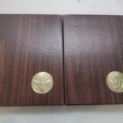 Set of Two 1971 U. S. Mint Eisenhower Proof Coin Brown Box (#226)