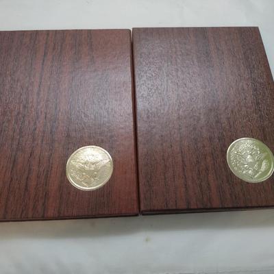 1971 and 1972 U. S. Mint Eisenhower Proof Coin Brown Box (#227)