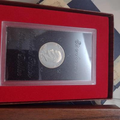 Set of Five 1971 U. S. Mint Eisenhower Proof Coin Brown Box (#228)