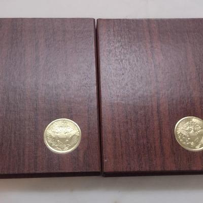 Set of Two 1974 U. S. Mint Eisenhower Proof Coin Brown Box (#236)