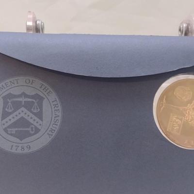 1972 U. S. Mint American Revolution Bicentennial Commemorative Medal and First Issue Stamp (#242)