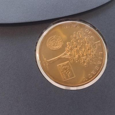 1972 U. S. Mint American Revolution Bicentennial Commemorative Medal and First Issue Stamp (#242)