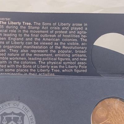 1972 U. S. Mint American Revolution Bicentennial Commemorative Medal and First Issue Stamp (#248)