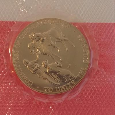 1973 U. S. Mint American Revolution Bicentennial Commemorative Medal and First Issue Stamp (#249)
