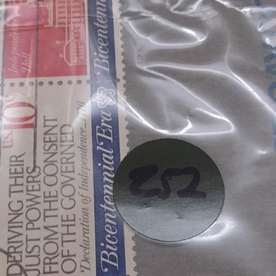 1974 U. S. Mint American Revolution Bicentennial Commemorative Medal and First Issue Stamp (#252)