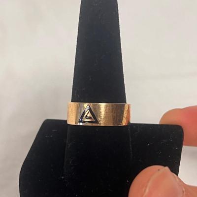 10K 'Virtus Junxit Mors Non Separabit' Masonic Ring and More w/ Sterling (BBC-DZ)