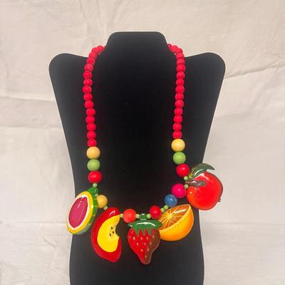 Wooden Fruit Necklace and Other Eclectic Jewelry (BBC-DZ)