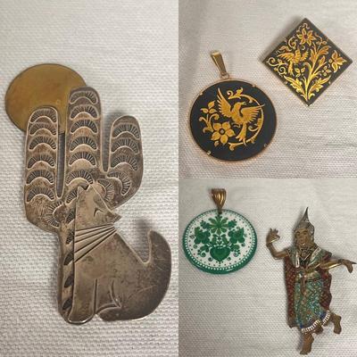 Gold Plated NZ Paua Brooch and Much More (BBC-DZ)