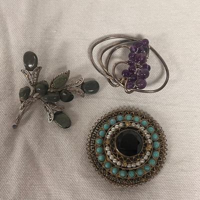 Gold Plated NZ Paua Brooch and Much More (BBC-DZ)