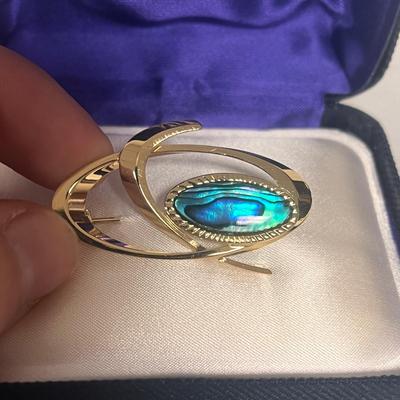 Gold Plated NZ Paua Brooch and Much More (BBC-DZ)