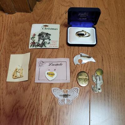 Gold Plated NZ Paua Brooch and Much More (BBC-DZ)