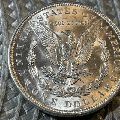1921-P UNCIRCULATED CONDITION MORGAN SILVER DOLLAR (COIN #4) AS PICTURED.