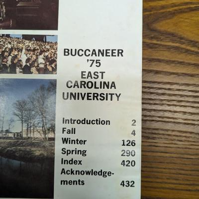 1975 Buccaneer Eastern Carolina University The Stage Coach Raleigh NC St Mary's School 1070 Buncombe County Yearbooks