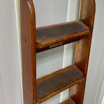 Queen Mary Memorabilia Lot - Wooden Bunk Bed Ladder and 2 Champagne Glasses