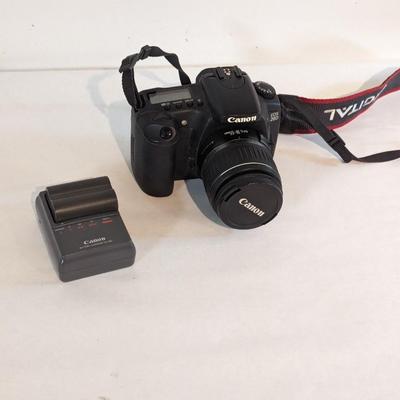 Canon Camera With EF-S 18-55mm Lens With Case