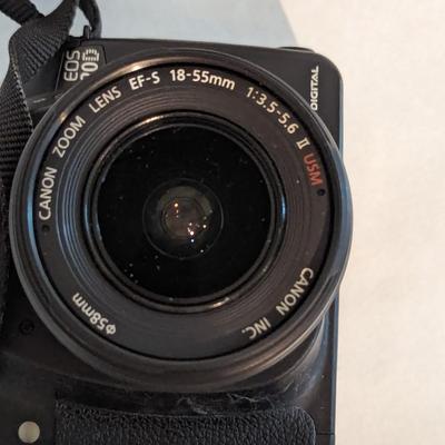 Canon Camera With EF-S 18-55mm Lens With Case