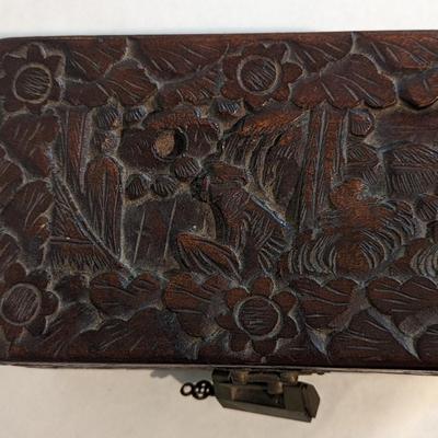 Variety Of Wooden Boxes Vintage Made In Switzerland Swiss Music Box Playing Cards Box & Jewelry Box