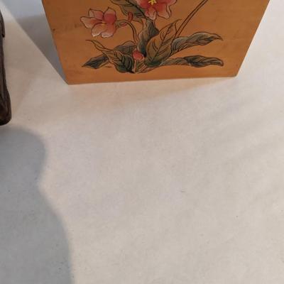 Variety Of Wooden Boxes Vintage Made In Switzerland Swiss Music Box Playing Cards Box & Jewelry Box