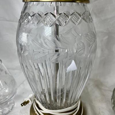Crystal decanters, Silver plated rim bowl Lidded cystal candy bowls