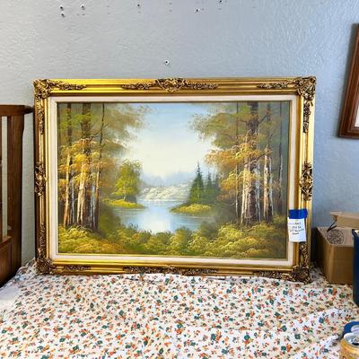 Scott oil Large Painting in Gilt frame