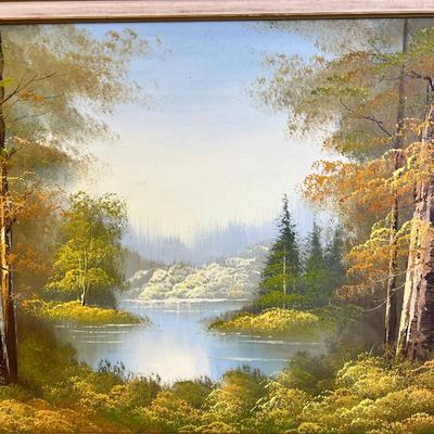 Scott oil Large Painting in Gilt frame