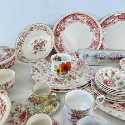 Rose Chintz Ceramic lot