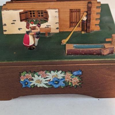 Vintage Swiss Cottage Music Box