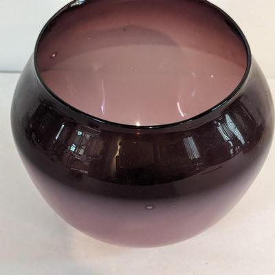 Hand Blown Amethyst Glass Bowl