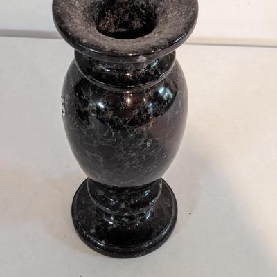 Black & Grey Marble Bud Vase