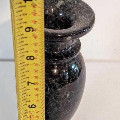 Black & Grey Marble Bud Vase