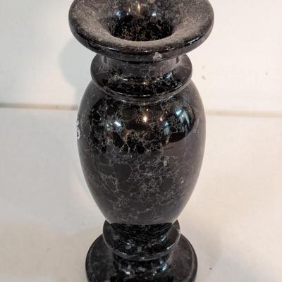 Black & Grey Marble Bud Vase
