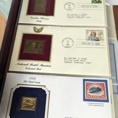 Golden Replicas of United States Stamps Album 22k Gold Book