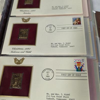 Golden Replicas of United States Stamps Album 22k Gold Book