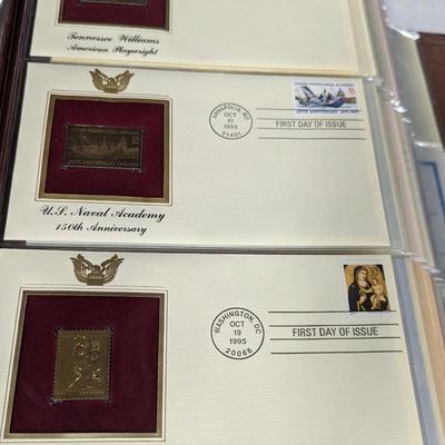 Golden Replicas of United States Stamps Album 22k Gold Book