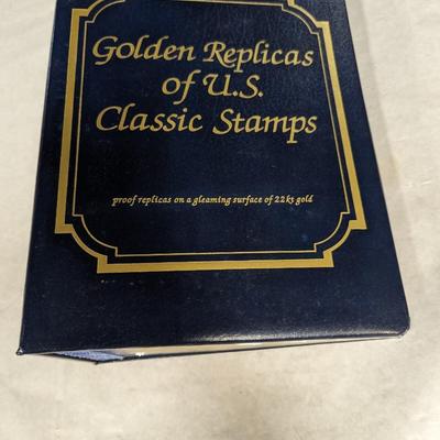 Golden Replicas of United States Classic Stamps Album 22k Gold Booklet