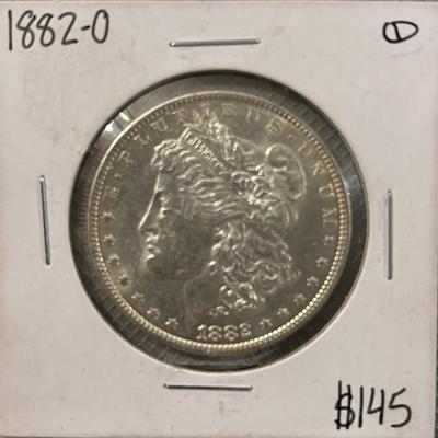 1882 O MORGAN SILVER 1$